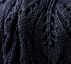 Pointelle Knit Throw