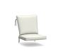 Verona Outdoor Bistro Chair Cushion; High Performance Canvas, White