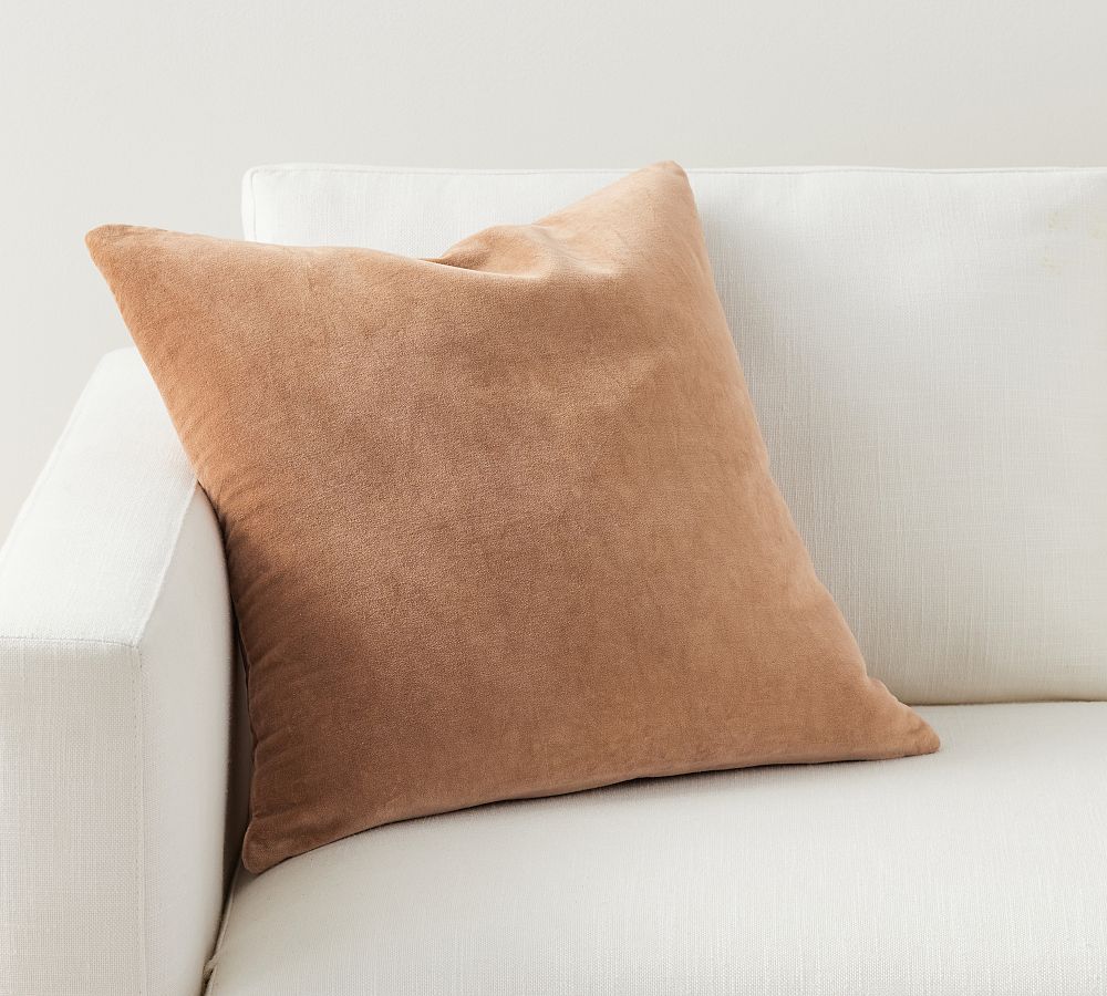 Everywhere Velvet Pillow-Cognac