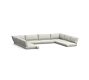 Huntington Slope-Arm Outdoor Sectional 8Pc Cushion Cover (2 Crn/1 RA/1 LA/4 Armless); High Performance Textured Slub, White