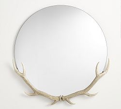 Antler Round Mirror
