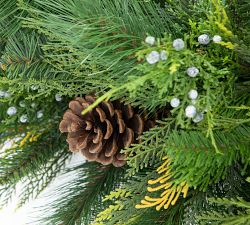 Faux Pinecone &amp; Berry Cedar Wreath