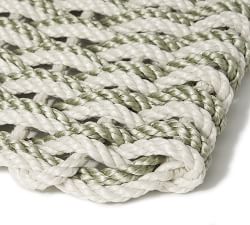The Rope Co. Coastal Oyster Two-Tone Handwoven Doormat