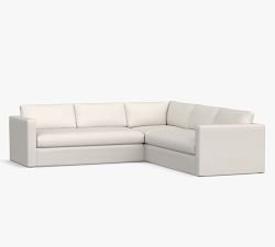 Jake Slipcovered L-Shaped Outdoor Sectional (110&quot;)