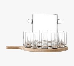 Party Paddle 12 Shot Glass Set with Ice Bucket