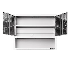 Stainless Steel Wall Cabinet with Open Shelf