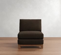 Build Your Own Jake Leather Brindle Wood Base Sectional