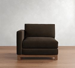 Build Your Own Jake Leather Brindle Wood Base Sectional