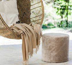 Bela Shortwool Sheepskin Pouf