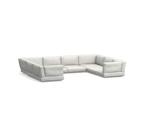 Square-Arm Sectional 8-Piece Cushion Cover