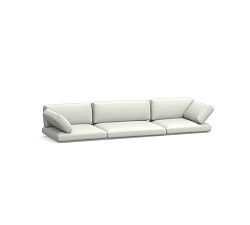 Kostas Outdoor 3Pc Cushion Cover (1Armless/2 Crnr/LA/RA); High Performance Canvas, White