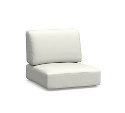 Rockport Swivel Outdoor Lounge Chair Cushion; High Performance Canvas, White