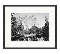 Lakeside Mountain Views Framed Print