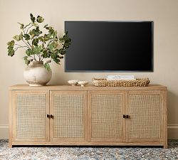 Modern Farmhouse Cane Media Console (72&quot;)