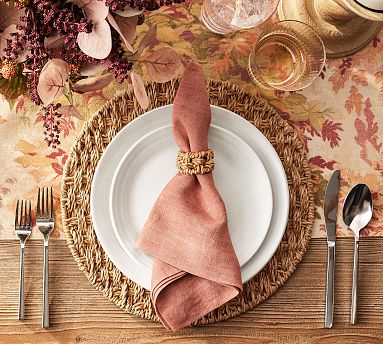 (Set of 4, SAND color) Larkin Reactive Glaze Stoneware Dinner Plates