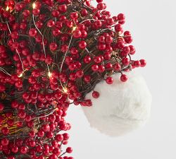 Lit Red Berry Tree Topper