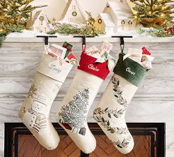 Lit Embellished Stocking
