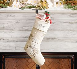 Lit Embellished Stocking