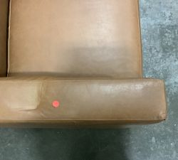 Open Box: Ashby Square Arm Leather Recliner, Polyester Wrapped Cushions, Vintage Caramel