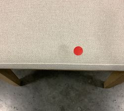 Open Box: Layton Upholstered Side Dining Chair, Seadrift Legs, Performance Heathered Basketweave Alabaster White