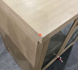 Open Box: Modern Farmhouse Modular Glass Cabinet - Fog-1287727