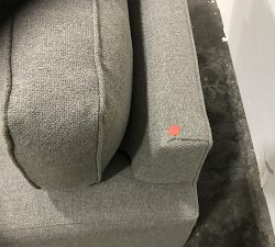 Open Box: Pearce Square Arm Upholstered Chair-And-A-Half - Performance Boucle Metal