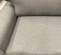 Open Box: Pearce Square Arm Upholstered Chair-And-A-Half - Performance Boucle Metal