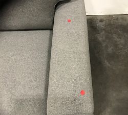 Open Box: Pearce Square Arm Upholstered Chair-And-A-Half - Performance Boucle Metal