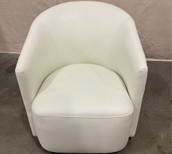 Open Box: Preston Leather Swivel Chair
