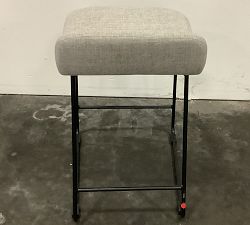 Open Box: Zoe Upholstered Metal Stool