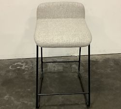 Open Box: Zoe Upholstered Metal Stool