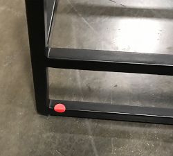 Open Box: Hardy Leather Counter Stool (24") - Bronze/Black Leather