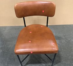 Open Box: Maison Leather Dining Side Chair - Legacy Dark Caramel, Antique Bronze Leg