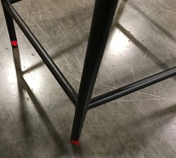 Open Box: Maison Leather Counter Stool (24&quot;) - Signature Maple, Antique Bronze Leg