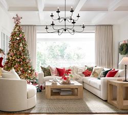 Winter Tree Embroidered Pillow