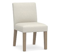 Open Box: Classic Upholstered Dining Side Chair - Performance Boucle Oatmeal, Seadrift Legs