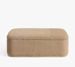 Lawton Leather Ottoman