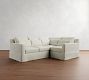 York Square Arm Deep Seat Slipcovered 3-Piece Sectional (98&quot;)