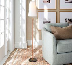 Harrison Leather Wrapped Floor Lamp (50")