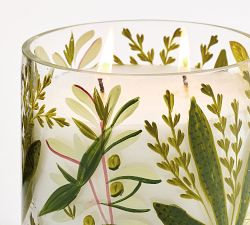 Hand Painted Flower Candle