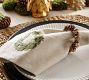 Rustic Wreath Embroidered Cotton/Linen Napkins - Set of 4