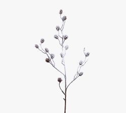 Faux Snowed Pinecone Sprays - Set of 2