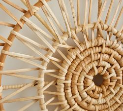 Open Weave Handwoven Wicker Basket Wall Art - 40&quot;