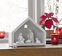 White Ceramic Nativity Set