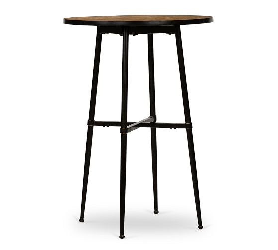Juno Round Reclaimed Wood Bar Height Table - Thumbnail 2