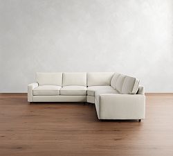 PB Comfort Square Arm 3-Piece L-Shaped Wedge Sleeper Sectional (119")