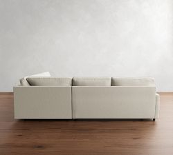 PB Comfort Square Arm 3-Piece L-Shaped Wedge Sleeper Sectional (119")