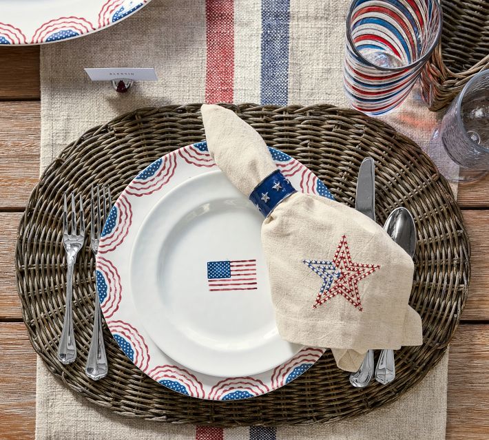 Cabana Americana Outdoor Melamine Salad Plates - Set of 4
