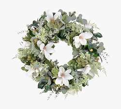 Faux Mixed Eucalyptus &amp; Magnolia Wreath