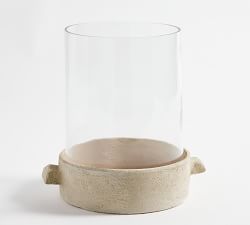 Artisan Handcrafted Ceramic Hurricane Candle Holder - Thumbnail 4